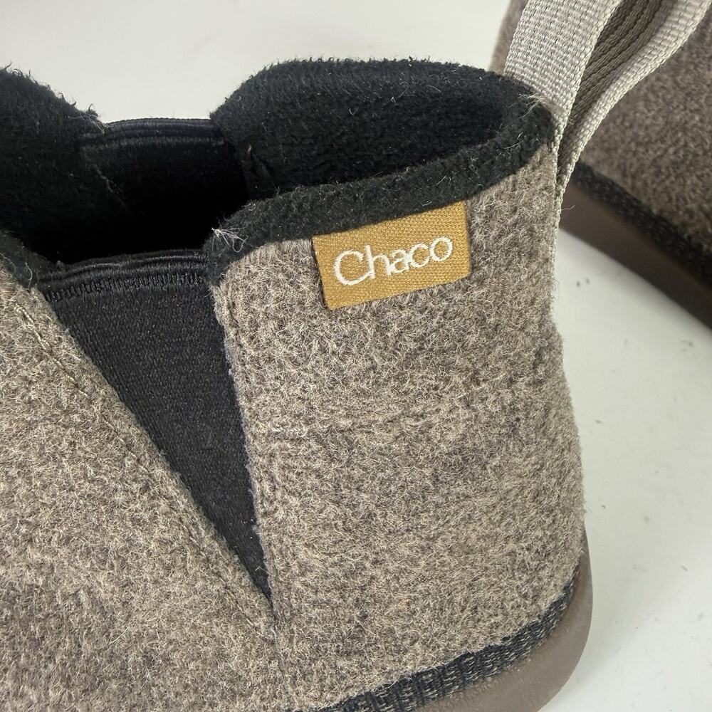 Chaco Revel Chelsea Gray Felt Fleece Lined Slip On Ankle Boots Womens 9 - Picture 7 of 9